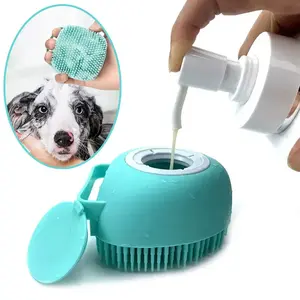 Bathroom Puppy Big Dog Cat Bath Massage Gloves Brush Soft Safety Silicone Pet Accessories for Dogs Cats Tools