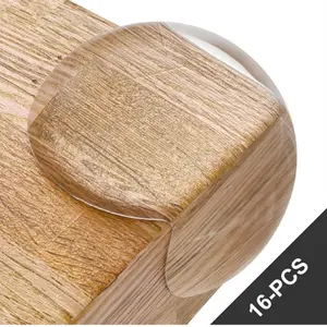 16pcs Corner Protectors, Round Transparent Edge Guards, Safety Cushions for Sharp Furniture Edges, Prevents Infant Toddlers Child Injuries