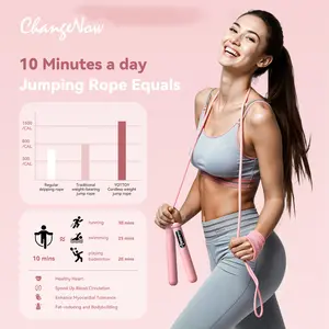 Smart Jump Rope with Auto Counter - Use it with or without the rope! Perfect for indoor workouts.  #HomeFitness #SmartWorkout #JumpRope