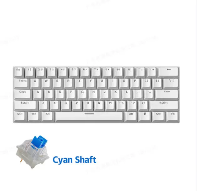 KAVLORN KL61 60% Hot Swappable Mechanical Keyboard, 61 Keys RGB Backlit Wired Gaming Keyboard, Blue Switch PBT Keycaps, Compact Mini Keyboard for PC Mac Laptop Gamers