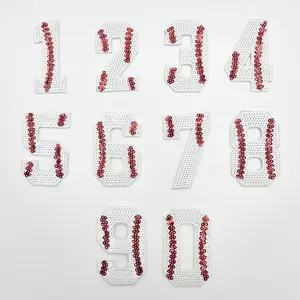 Sequin Baseball Numbers Hat/Pocket Patch