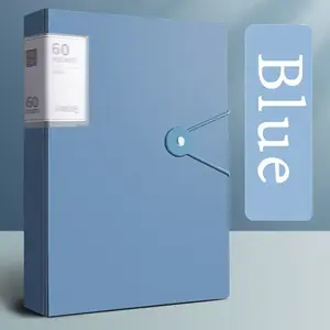 A4 File Folder with 60 Pockets for A4-Sized Documents, Test Paper Folder, Document Organizer, Durable PP Material, Highly Transparent for Easy Storage and Organization