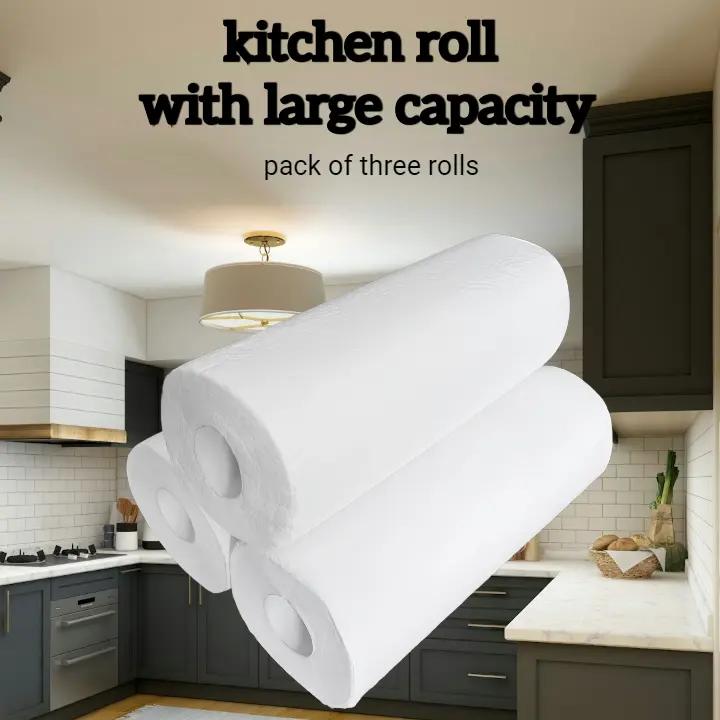 Tear - Resistant & Absorbent Kitchen Roll: Large - sized, Waterproof, Durable! Natural, Eco - friendly & Degradable Materials! Cleaning Wipes