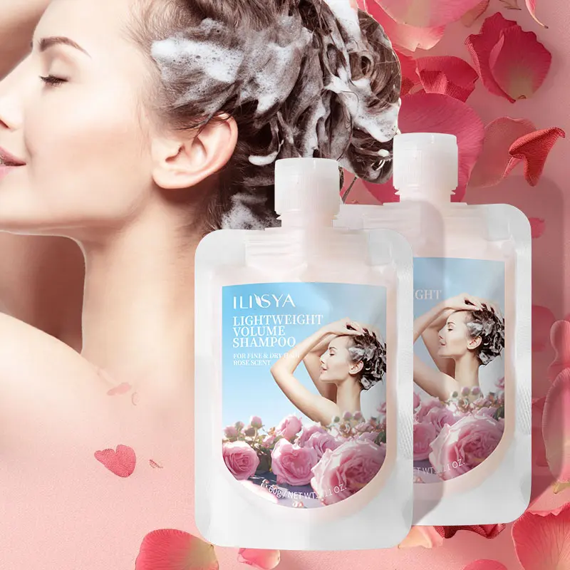 Ilisya Rose Moisturizing Shampoo, Romantic Rose Scent, Voluminous, Smooth, Long-Lasting Fragrance, Improves Dull Hair, Christmas Gift