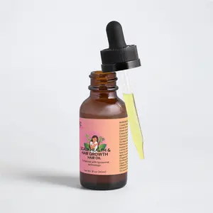 Hair Oil for Scalp Health & Hair Growth - Calendula Flower, Ginseng, Rosemary & Vitamin A - 1 fl oz - Promotes Hydration & Scalp Health