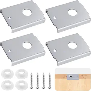 4 count N7192 Bi-fold Door Repair Bracket,Stainless Steel Bifold Door Repair Kit Fit for /8 in,Bifold Door Hardware Kit for Folding Pocket Accordion Barn Doors
