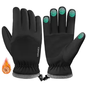 Hiramex Winter Waterproof Gloves Men Women, Windproof Warm Ski Gloves for Cold Weather, Touch Screen Snow Warm, Running Driving Cycling Outdoor Sport
