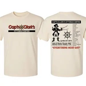 Cap'n Clark's Ottoman Empire T-Shirt, Funny Pirate Furniture Store Shirt, Vintage 90s Ad Aesthetic, Retro Santa Clara Valley CA Shirt
