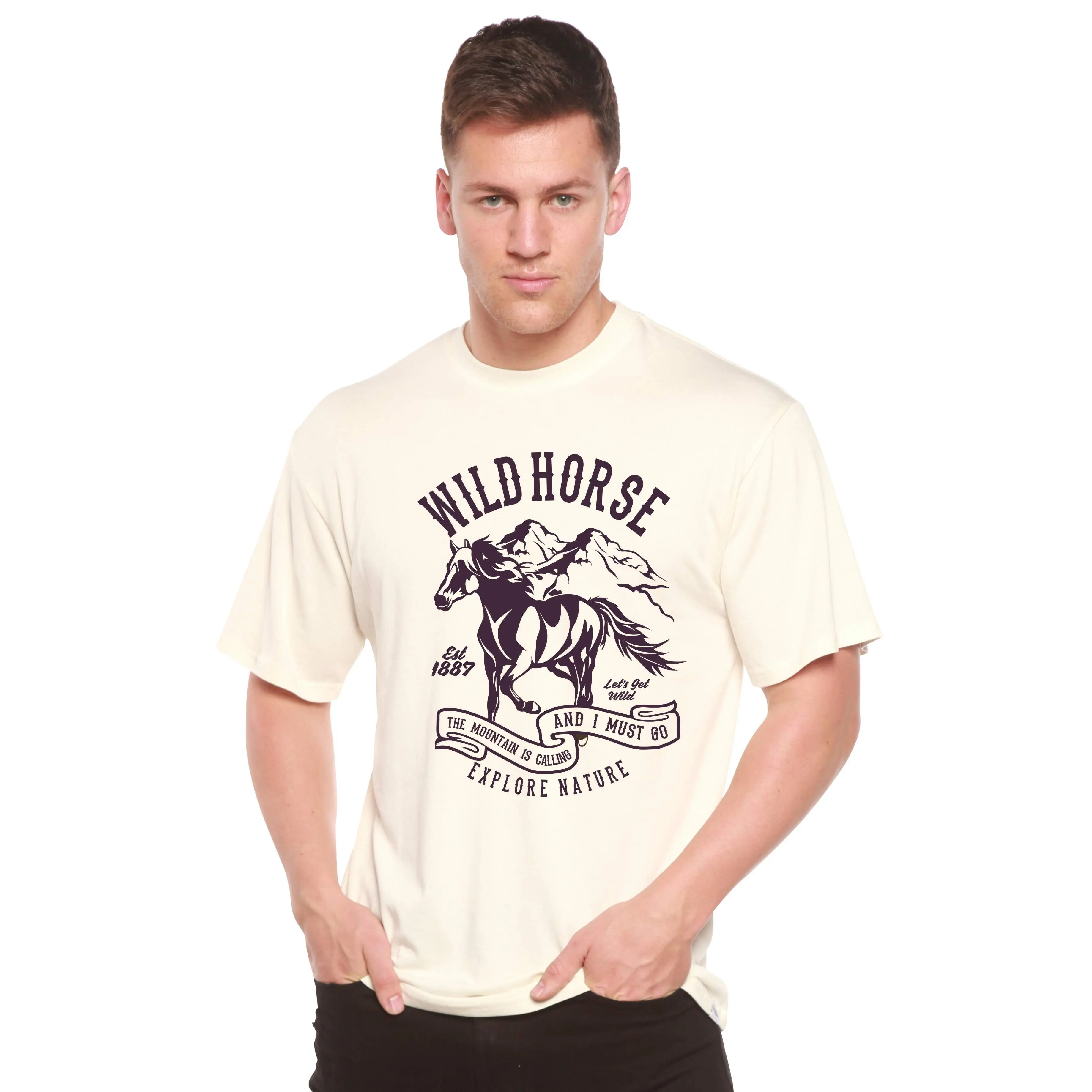 Wild Horse Spun Bamboo® Men's Bamboo Viscose/Organic Cotton Short Sleeve Graphic T-Shirt