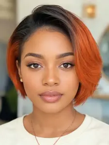 Pixie Cut Wig Straight Human Hair Wig, Glueless Straight Wig, 13x4 Transparent Lace, Natural Look, Easy Wear, Perfect for Daily Use & Special Occasions