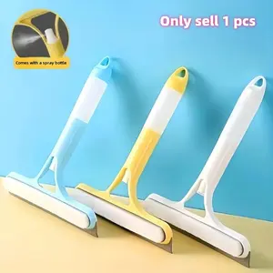 Multifunctional Three-In-One Glass Cleaning Tool Set, Includes Spray Bottle & Dual-Head Scraper Brush, Ideal for Mirrors, Windows, Car Windshield Cleaner, Car Cleaning Supplies