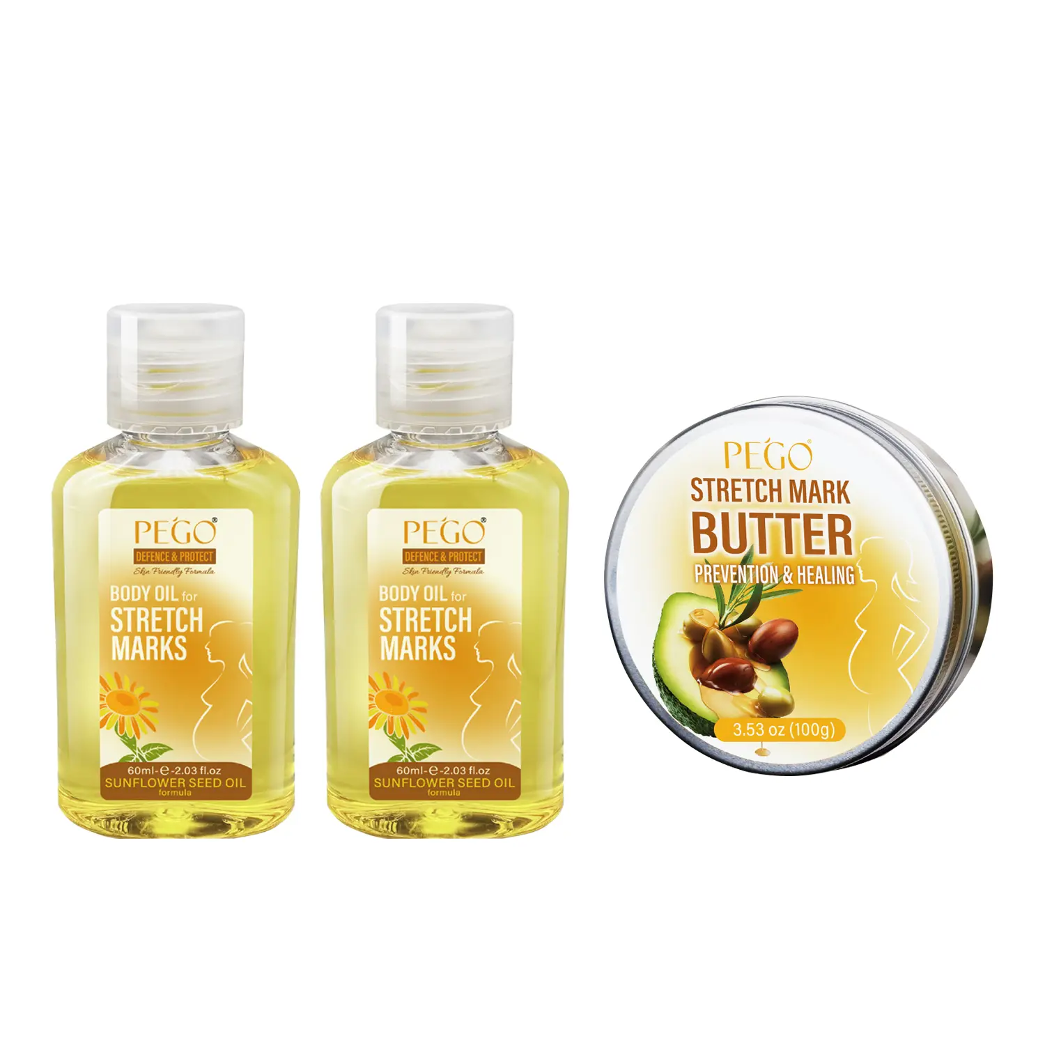 1pcs Butter+2pcs Oil