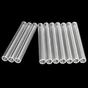10 Pcs Clear Borosilicate Glass Blowing Tubes, 4 Inches Long 10mm OD 7mm ID 1.5mm Thick Wall