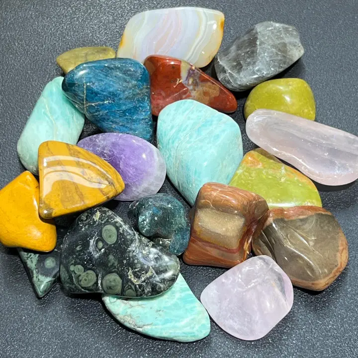 Non-Natural Crystal Decorations, Assorted Tumbled Stones & Crystals Mix (Available by oz or lb) - Jewelry Accessories & Derivatives