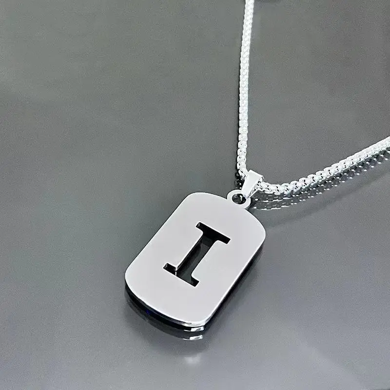 Letter I+70cm titanium steel chain