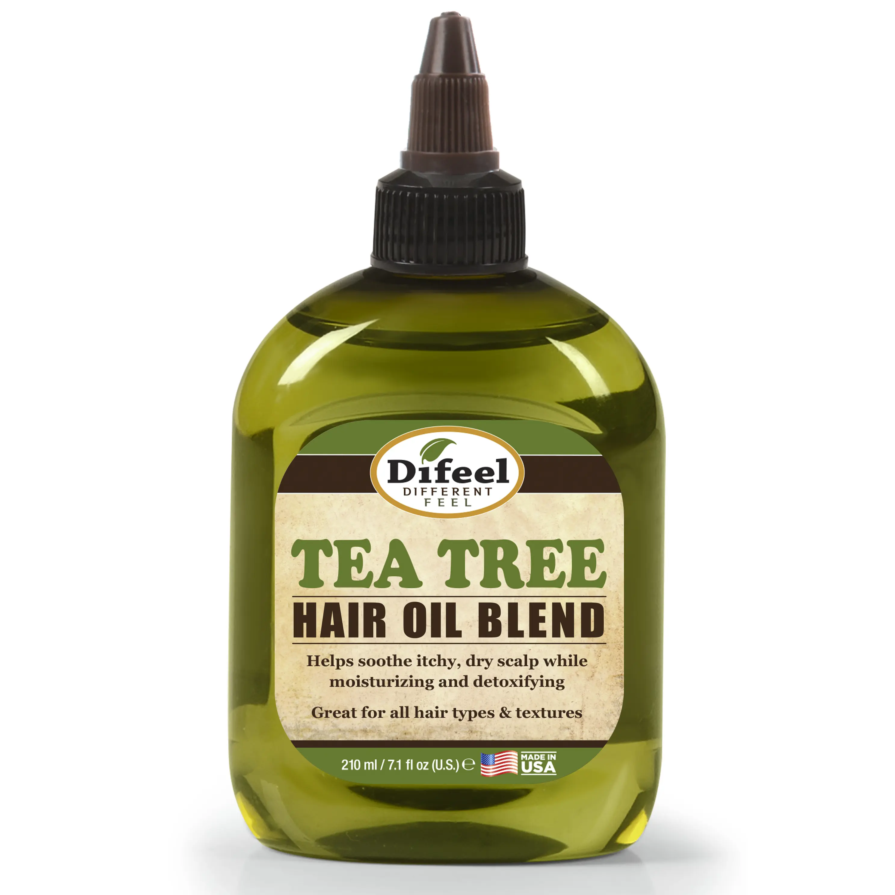 Difeel Hair Oil Blend - Expert Blend of Tea Tree Oil for Dry Scalp 7.1 Ounce