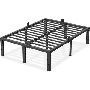 Full Size Bed Frame 16 inch High 3500 lbs Heavy Duty Metal Platform Mattress Foundation with Steel Slat Support/No Box Spring Needed/Noise Free/Non-Slip/Easy Assembly