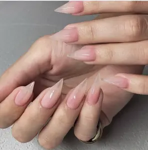 Handmade press on nails, cute cat paw style manicure, smooth and natural finish, easy to apply, comfortable and durable. Ideal for daily, business and elegant nail art.