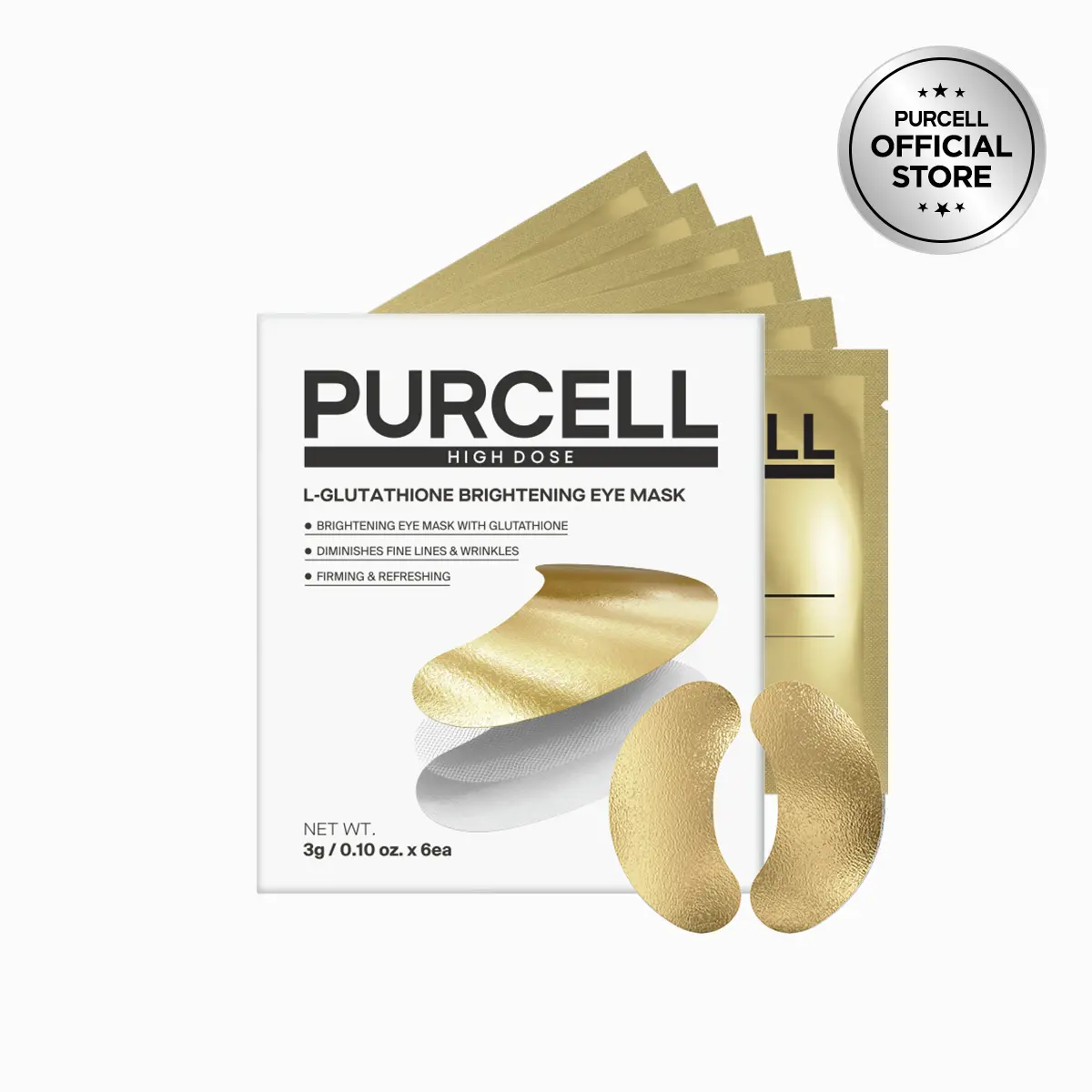 PURCELL L-Glutathione Brightening eye mask(6 pairs, 0.10oz) PURCELL L-Glutathione Brightening eye mask(6 pairs, 0.10oz)