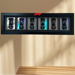 Holographic Hotwheels Display w/ Set of 6 Cars | Shelf Display or Wall Mount