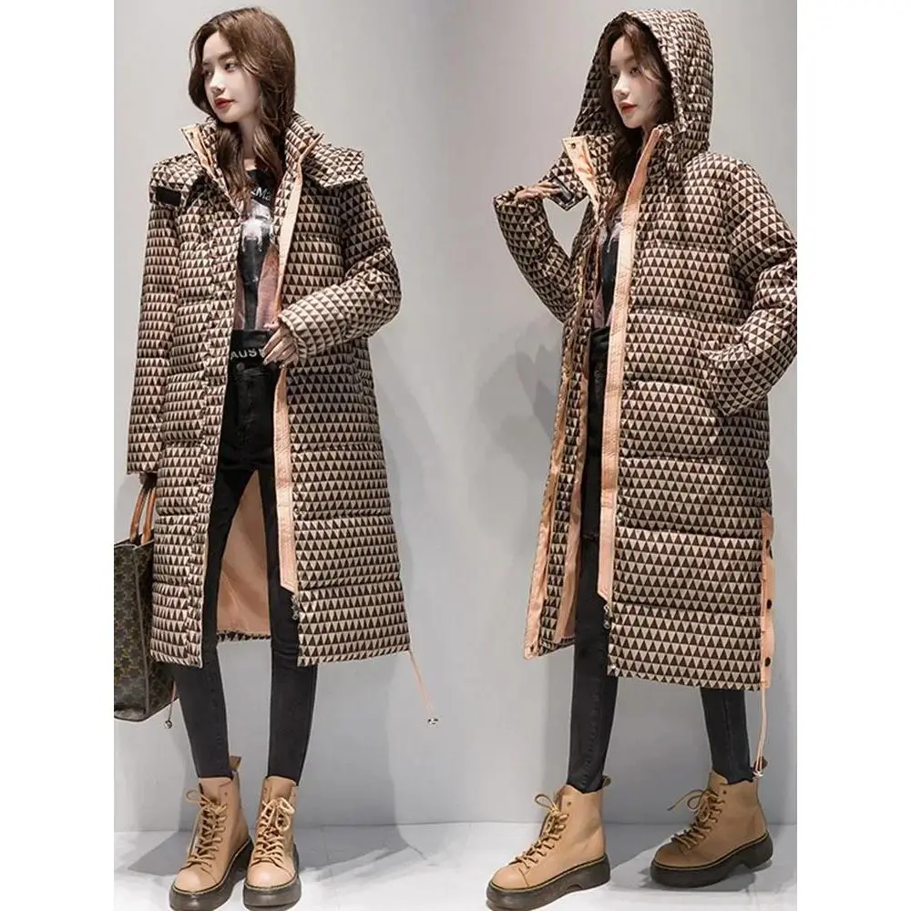 Long Winter Parka Coat for Lady, Oversized Thick Cotton-Padded Warm Jacket, Waterproof Long Sleeve Casual Outerwear - Asian Size, Tops, Women, Clothes
