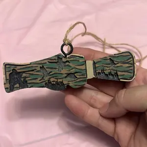 Duck Call Car Hanging Freshie Scented in Baccarat Rouge Camouflage Design with Hanging Rope