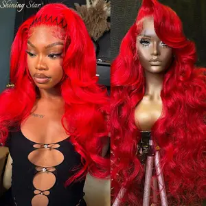 【Blend】Bright Red Body Wave Wig Human Hair Wigs Burgundy 99J Lace Front Wig 13X4 13X6 Hd Lace Frontal Wig Pre Plucked Colored Lace Wigs Glueless Wear Go 9X6 Hd Lace Front Wigs