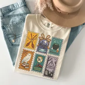 Epic Universe Vintage HP Comfort Colors Shirt Retro Harry Potter Fandom T-Shirt For Universal Theme Parks Trip Wizarding World Inspired Classic Look