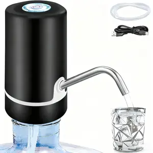 Water Dispenser for 5 Gallon Bottle - Rechargeable Water Pump for 5 Gal Jug, BPA-Free, Food Grade Silicone Hose, Stainless Steel Spout - 30-40 Days Battery Life, Easy One Switch Operation