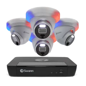 Swann 8-Channel 12MP Professional NVR Security System with 4 Dome Cameras