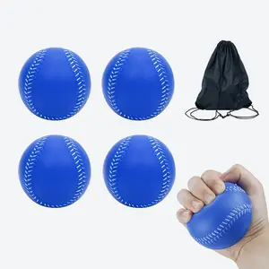 Baseballs, 9 Inch Soft Baseballs  Pitch  Ball with Drawstring Bag