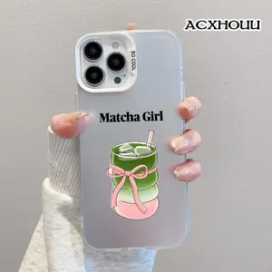 Designed for iPhone 17 16 E Pro Max 15 Plus 14 13 12 11 XS XR CaseMatcha Girl Soft Durable TPU Protective Cover CASE