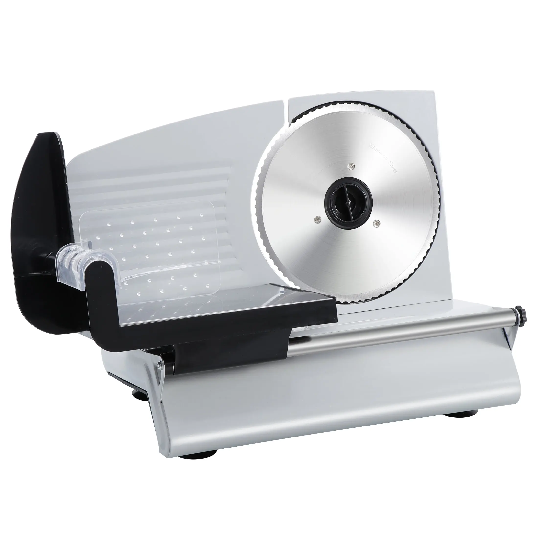 SuperDeal 7.5-in Commercial Stainless Steel Semi-Automatic 150W Meat Slicer - Household Kitchen Appliance