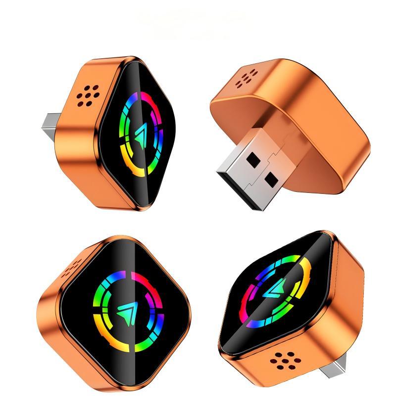 2026 Wireless CarPlay Adapter for iPhone Android Fast Connection No Latency Hands Free Call Wireless Adapter Electronic Charger CarPlay Dongle with USB Port