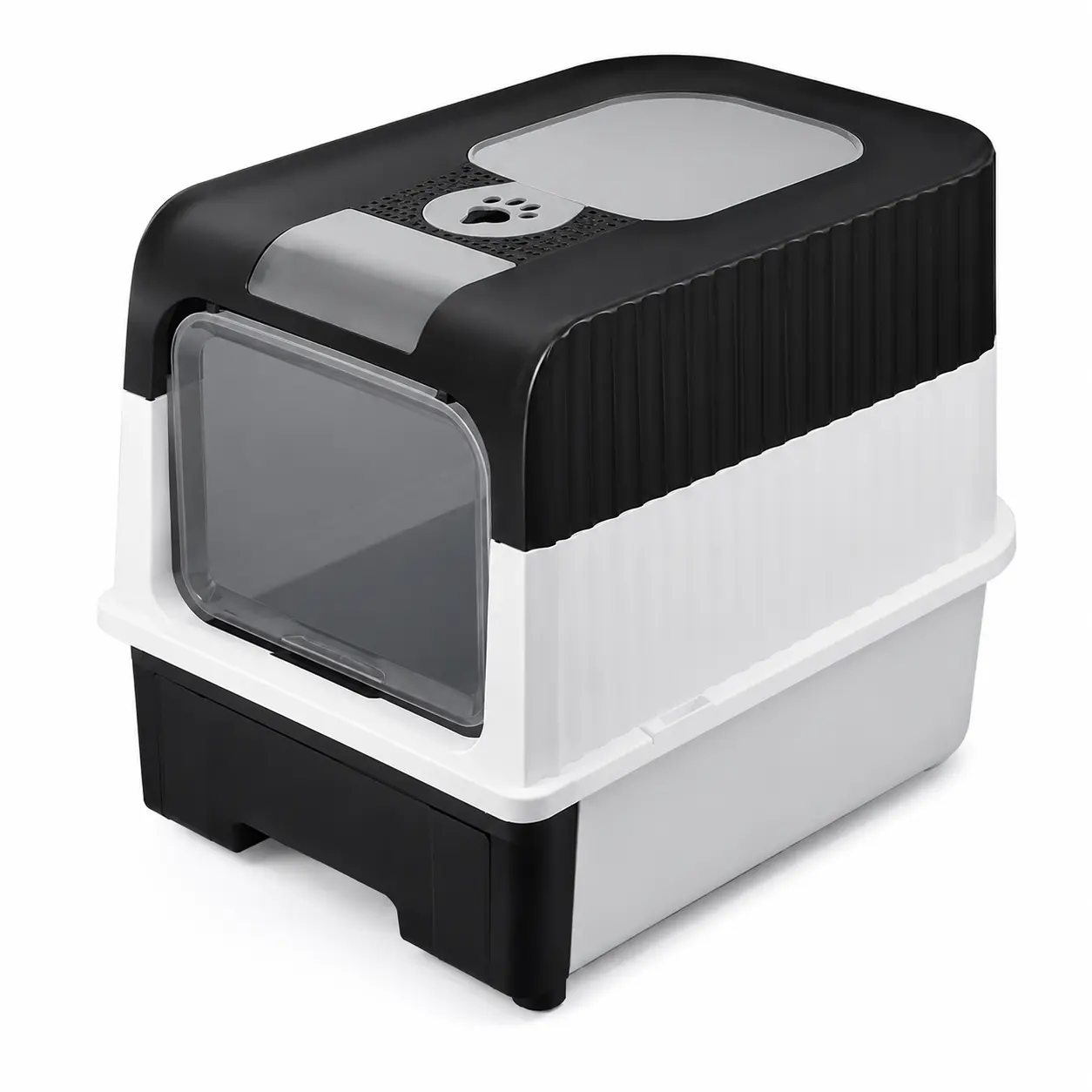 Enclosed Cube Cat Litter Box with Front Entry, Odor-Control Design, Spacious Indoor Cat Toilet, Easy to Clean and Assemble