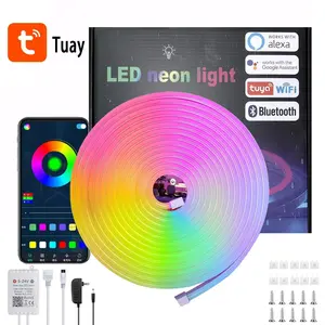 LED Neon Light Strip With Tuya Intelligent Control RGB Waterproof Neon Rope Light Suitable For Outdoor Decoration Of Houses Rgb Colorful Led Led Lighted