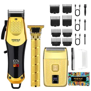 Men's electric shaving knife set, hair clipper set, professional three-piece set, high-end fashion fine trimming, perfect shaving experience, Shaver Set
