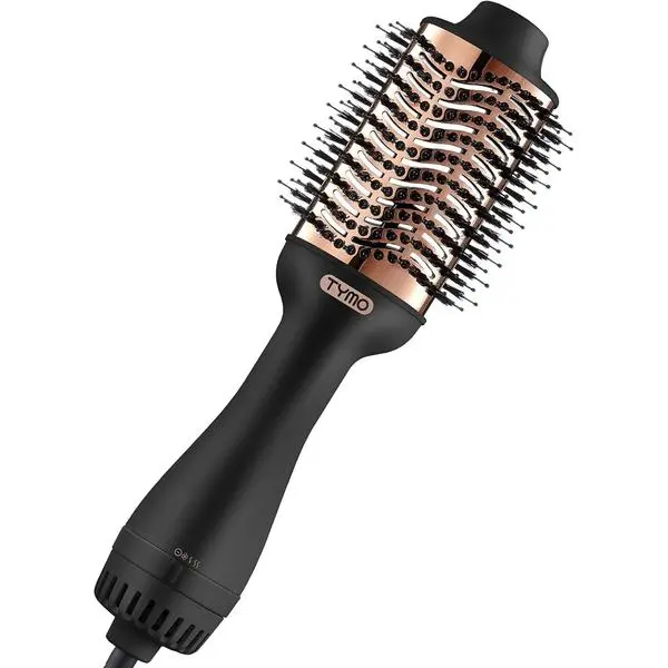 TYMO 4-in-1 Ionic Hair Dryer Brush, Oval Titanium Barrel Volumizer Styler, 2.85 Inch Gold Hot Air Straightener for Smooth Frizz-Free Blowouts