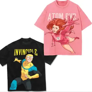 Invincible And Atom Eve Couple Love - Menswear Gift For Movie Fans Top Apparel Classic Oversized Seamless Simple Straigh Relax Cotton T-Shirt