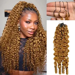 OQ HAIR #30 Color Crochet Human Hair for Miracle Knots Boho Braids Pre-Separated Burmese Curly Crochet Hair 50 grams/bundle