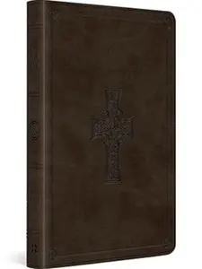 ESV Large Print Value Thinline Bible (TruTone, Olive, Celtic Cross Design)