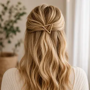 Gold Triangle Hair Pin