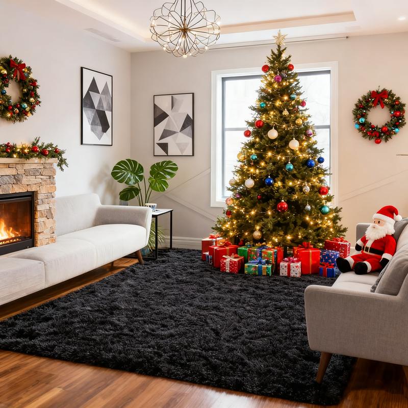 Super Soft 8x10 Feet Thickened Fluffy Area Rug for Living Room Plush Shaggy Mat for Bedroom Faux Fur Home Decor Mat