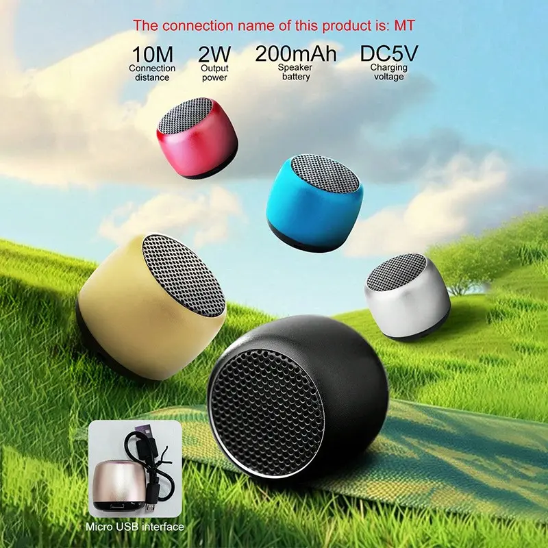 Macaron Color Mini Speaker, Portable Compact High Volume Hi-Fi Sound, Outdoor Home Use, Multi-Scene Applicable, V12-M2 Model, Rechargeable Speaker, Portable Speakers