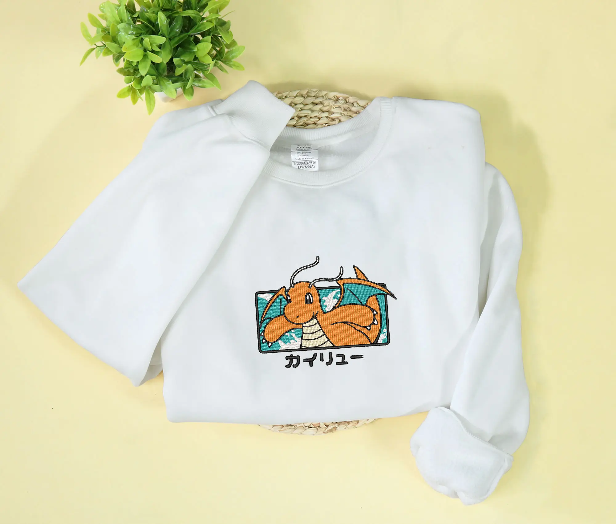 Dragonite Embroidered Unisex Sweatshirt Anime Fan Gift SW0005