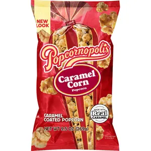 Popcornopolis 9.5 oz Bag, Caramel Flavored Indulgent Popcorn