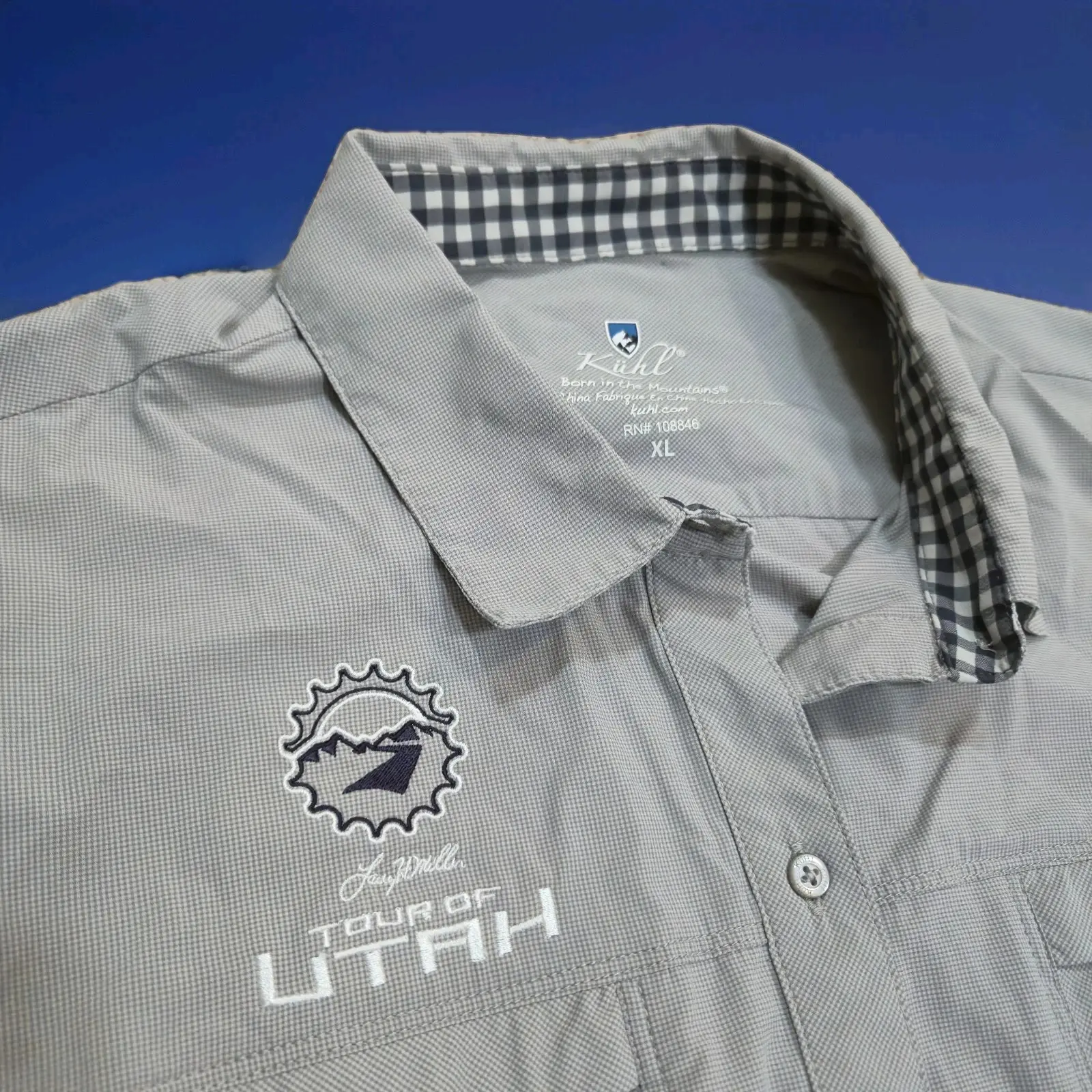 NEW Kuhl XL Long Sleeve Gray Button Up Shirt Tour Of Utah Women's
