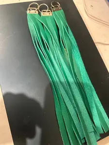 Turquoise Fringe Keychain