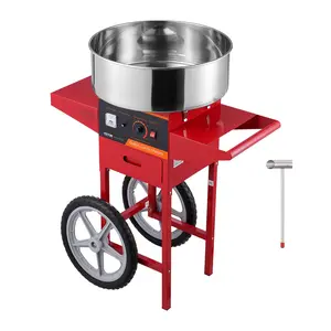 fathersdaygift  VEVOR Electric Cotton Candy Machine with Cart, 1000W Commercial Candy Floss Maker with Stainless Steel Bowl, Sugar Scoop and Drawer, Perfect for Home, Kids Birthday, Family Party, Red