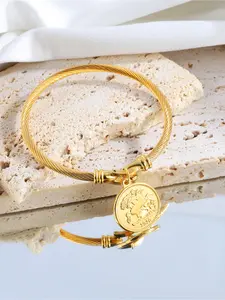 1 elegant and fashionable horseshoe hook double-sided horsehead human bracelet, made of 304 stainless steel material jewelry, suitable for parties, Valentine's Day gifts, Spring Festival and daily wear